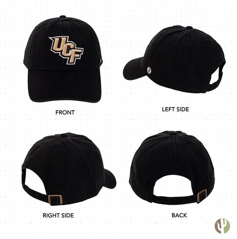 University of Central Florida Baseball Hat Knights UCF Brimmed Embroirderd Hats Cap Adjustable Cloth Strap Adult (Style E) Gray in Saudi Arabia