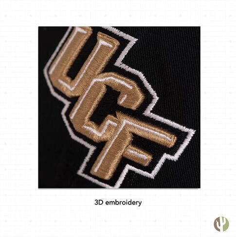 University of Central Florida Baseball Hat Knights UCF Brimmed Embroirderd Hats Cap Adjustable Cloth Strap Adult (Style E) Gray in Saudi Arabia