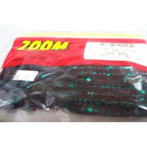 Zoom Bait U Tail Worm-Pack of 20 (Junebug Red, 6-Inch)