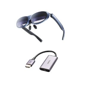 Rokid Max AR Glasses, Augmented Reality Glasses Wearable Headsets Smart Glasses for Video Display, Myopia Friendly Portable Massive 1080P Screen, Game, Watch on Android/iOS/PC/Tablets/Game Consoles