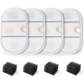 16 Packs Replacement Cat Water Fountain Filters Compatible with PETLIBRO Capsule Pet Water Fountain: PLWF002,71oz/2.1L Ultra Quiet-BPA-Free, Two Flow Modes Pet Water Dispenser