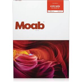 Moab Entrada Rag FineArt 2-Side Bright White Matte Inkjet Paper, 17x22", 25 Sheets