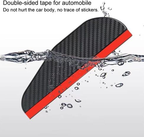 Car Rear View Mirror Rain Visor Guard, Auto Side Mirror Rain Eyebrow Cover,Mirror Visor Guard for Most Car, Truck and SUV,Carbon Fiber (2Pack) in Saudi Arabia