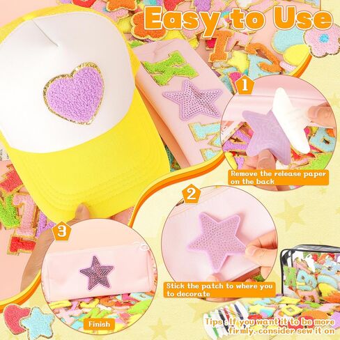 Chenille Letters Patches Self-Adhesive for Clothing: KINGSOW 86Pcs Christmas Stick on Patch for DIY Accessories - Cute Sew On Embroidered Patches for Backpacks Shirts Stockings Sweater Hats in Saudi Arabia