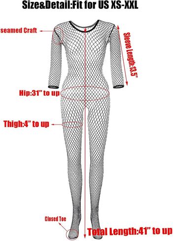 Women's Sexy See Through One Piece Bodycon Black Mesh Jumpsuit,Medium Hole Fish Net Club Outfit for Ladies in Saudi Arabia