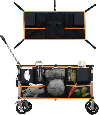 Universal Stroller Wagon Cargo Net and Wagon Accessories Organizer Compatible with WONDERFOLD W-Series Models, Large Storage Capacity Sorting Pockets for Stroller Wagon, Dry Wet Separation in Saudi Arabia