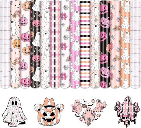 سقوط فينيل لاصق دائم - 16 ورقة مقاس 12 * 10 بوصة فينيل ذاتي اللصق مقاوم للماء فينيل دائم للأكواب فينيل متوافق مع Sillhoutte Cameo وCricut in Kuwait