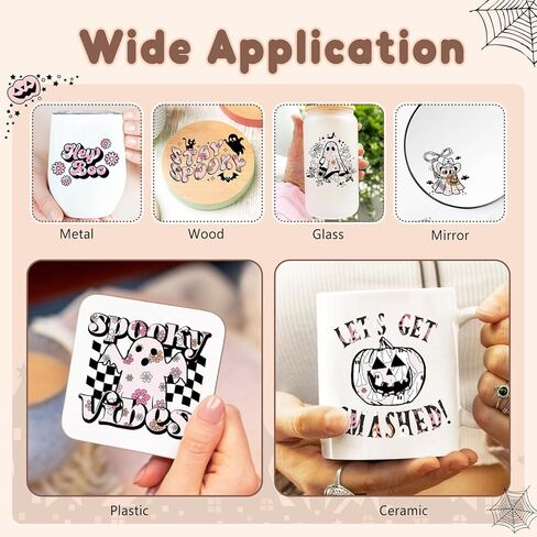 سقوط فينيل لاصق دائم - 16 ورقة مقاس 12 * 10 بوصة فينيل ذاتي اللصق مقاوم للماء فينيل دائم للأكواب فينيل متوافق مع Sillhoutte Cameo وCricut in Kuwait