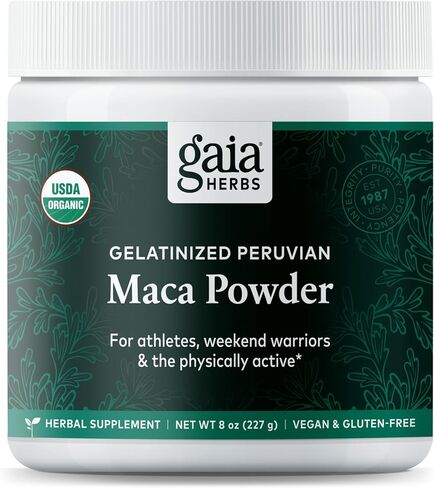 Gaia Herbs Maca Powder - Natural Energy Supplement - Supports and Maintains Healthy Energy and Stamina - Made with USDA Certified Organic Maca Root (Lepidium meyenii) - 16 Oz (138-Day Supply) in Saudi Arabia