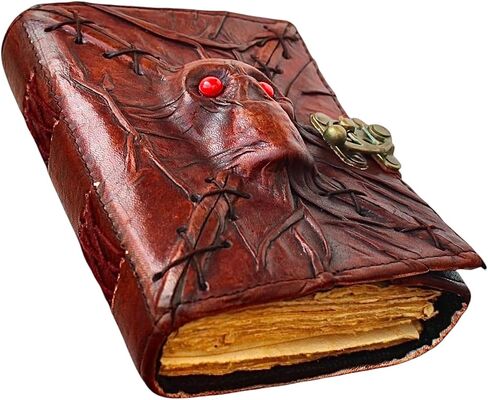 Spell Book of Shadows Journal with Lock Clasp Witchcraft Supplies Vintage Handmade Leather Luna Moths and Morpho Butterfly Print Diary Witchcraft Supplies Prayer Pagan Wiccan Decor Notebook Daily in Saudi Arabia
