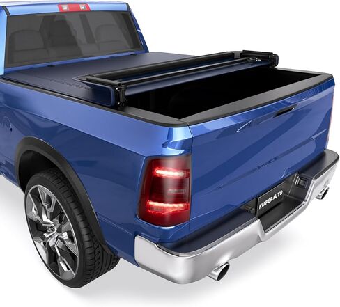 Tri Hard Truck Bed Tonneau Cover Compatible with 2002-2024 Dodge Ram 1500 Classic & New Body/2003-2024 Ram 2500 3500 (w/o Ram Box)-6.5 FT Aluminum (Utility Track System w/LED Light Strip) in Saudi Arabia