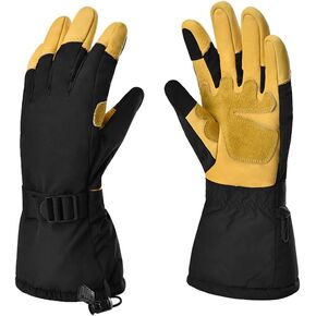 1Storm Deerskin Leather 3M Tinsulate Insulation Touchscreen Winter Gloves Ski Snowboard Cycling Bike