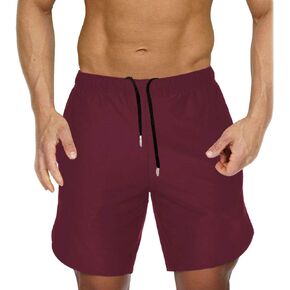 EVERWORTH Men's Gym Workout Shorts Running Short Pants Fitted Training Bodybuilding Jogger with Zipper Pockets 3 Colors