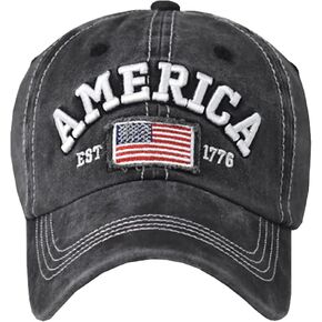 Adjustable Baseball Cap Casual Hat America Cap Flag Hat Cotton Hat Embroidered Hat in Kuwait