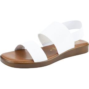 ITALIAN Shoemakers Celin Women's Low Platform Stretch Heel Strap Sandal for Women