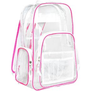 Meister All-Access Clear Backpack - Meets School & Event Security Bag Requirements - Rainbow