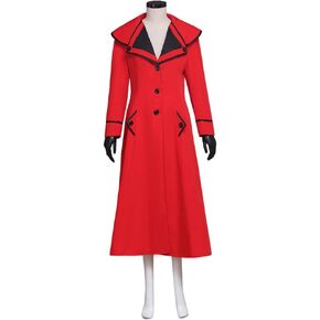 CosplayDiy Women's Red Dress for Mary Poppins Cosplay Costume