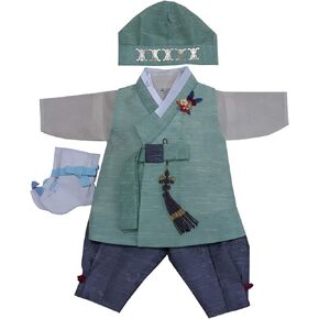 100 Day Birth Korea Baby Boy Hanbok Traditional Dress Outfits Celebration Party