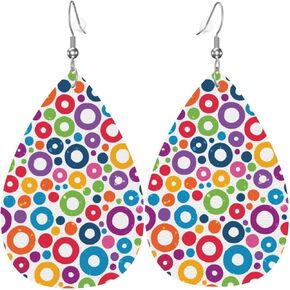 أقراط للنساء، أقراط جلدية متدلية خفيفة الوزن على شكل دمعة مجوهرات للنساء والفتيات in Kuwait