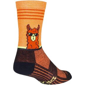 SockGuy Crew 6in No Drama Llama Cycling/Running Socks (No Drama Llama - L/XL)