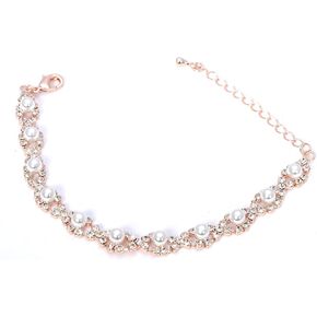 توبوكاليهليجيوال سوار الزفاف روز مطلية بالذهب فو بيرل لينك سوار in Kuwait