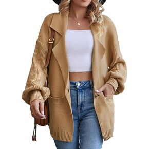 Blooming Jelly Womens Oversized Cardigans Chunky Open Front Trendy Dressy Fall Cardigan Sweaters 2023 Outerwear Winter Coats