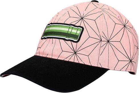 Demon Slayer Embroidered Season 1 Logo Black Adjustable Baseball Hat in Saudi Arabia