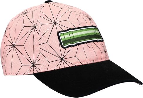 Demon Slayer Embroidered Season 1 Logo Black Adjustable Baseball Hat in Saudi Arabia