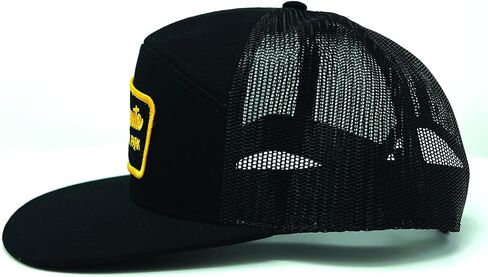 Tout Wear Yosemite National Park California Hiking Hat | 7-Panel Snapback Mesh Trucker Hat with Park Sign Patch Black, Black, One size in Saudi Arabia