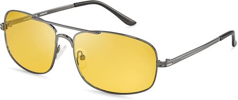 Xagger Polarized Brow Bar Aviator Sunglasses for Men Pilot Military Style Metal Frame Driving Shades UV400 in Saudi Arabia
