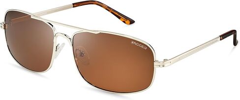 Xagger Polarized Brow Bar Aviator Sunglasses for Men Pilot Military Style Metal Frame Driving Shades UV400 in Saudi Arabia