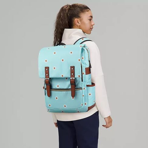 Slim Laptop Backpack College Student School Bag Travel Rucksack Daypack Daisy Black in Saudi Arabia