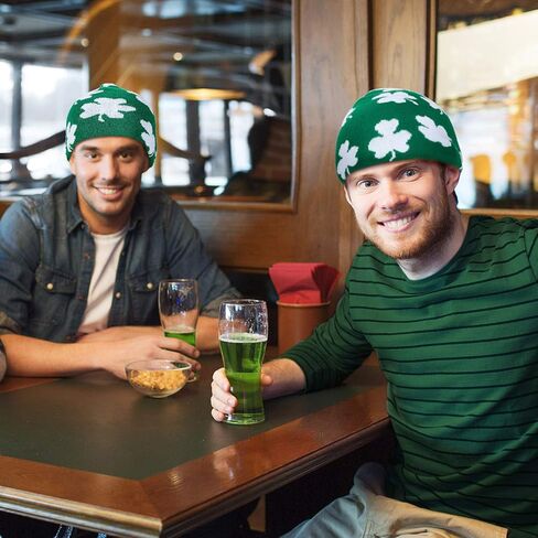 ساتينيور 3 قطع من قبعات عيد القديس باتريك قبعة صغيرة بنمط نبات النفل الأخضر لعيد القديس باتريك, ألوان متعددة, One Size in Kuwait