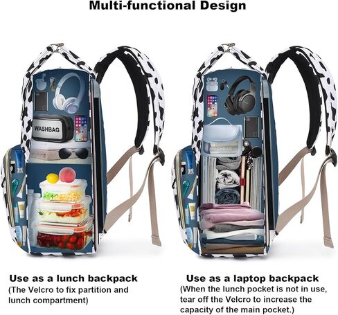 حقيبة ظهر غداء عباد الشمس من Kouxunt للفتيات والنساء، حقائب ظهر للكمبيوتر المحمول معزولة مقاس 15.6 بوصة، حقيبة ظهر مدرسية للممرضات مقاومة للماء وحقيبة كتب مدرسية جامعية in Kuwait
