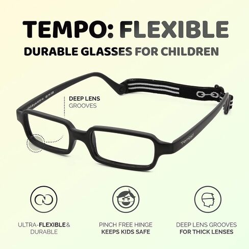 Tempo: Flexible Kids Glasses - Prescription Eyeglass Frames For Children - 1001 in Kuwait
