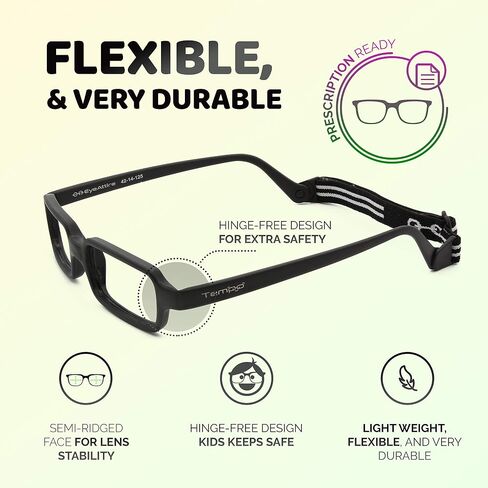 Tempo: Flexible Kids Glasses - Prescription Eyeglass Frames For Children - 1001 in Kuwait