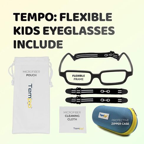Tempo: Flexible Kids Glasses - Prescription Eyeglass Frames For Children - 1001 in Kuwait