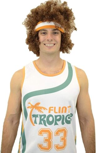 Semi-pro Jackie Moon Official Halloween Party Costume Shirt Pants Wig Socks Wristbands in Saudi Arabia