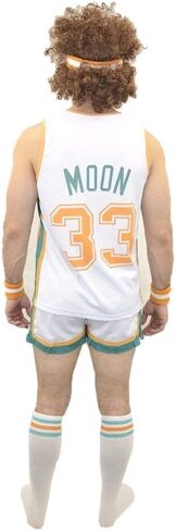 Semi-pro Jackie Moon Official Halloween Party Costume Shirt Pants Wig Socks Wristbands in Saudi Arabia
