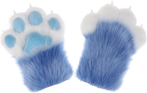 ZFKJERS تأثيري الحيوان ممتدة مخالب بلاستيكية رقيق لقطط Fursuit الكفوف قفازات الكبار زي اكسسوارات مجموعة in Kuwait