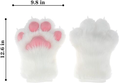 ZFKJERS تأثيري الحيوان ممتدة مخالب بلاستيكية رقيق لقطط Fursuit الكفوف قفازات الكبار زي اكسسوارات مجموعة in Kuwait