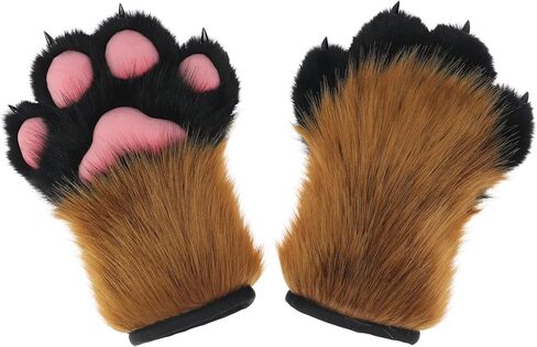 ZFKJERS تأثيري الحيوان ممتدة مخالب بلاستيكية رقيق لقطط Fursuit الكفوف قفازات الكبار زي اكسسوارات مجموعة in Kuwait
