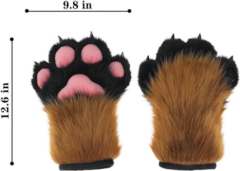 ZFKJERS تأثيري الحيوان ممتدة مخالب بلاستيكية رقيق لقطط Fursuit الكفوف قفازات الكبار زي اكسسوارات مجموعة in Kuwait
