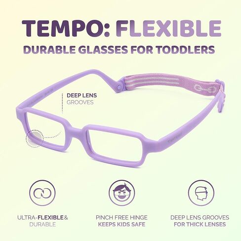 Tempo: Flexible Kids Glasses - Prescription Eyeglass Frames For Children - 1001 in Kuwait
