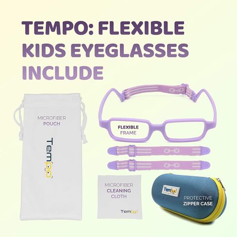 Tempo: Flexible Kids Glasses - Prescription Eyeglass Frames For Children - 1001 in Kuwait