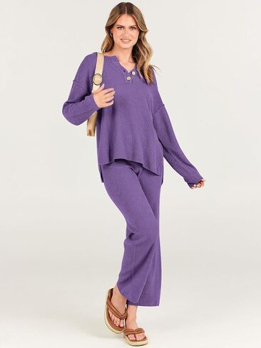 ATHMILE المرأة 2 قطعة ملابس عصرية المتضخم مترهل مطابقة صالة مجموعات مريحة متماسكة Loungewear مجموعات سترة in Saudi Arabia