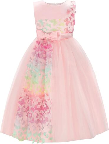 فستان Uhnice للفتيات على شكل فراشة من التول بدون أكمام in Kuwait