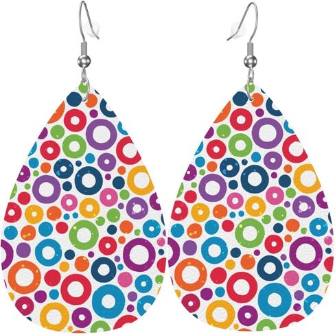 أقراط للنساء، أقراط جلدية متدلية خفيفة الوزن على شكل دمعة مجوهرات للنساء والفتيات in Kuwait