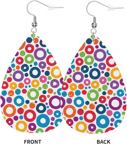 أقراط للنساء، أقراط جلدية متدلية خفيفة الوزن على شكل دمعة مجوهرات للنساء والفتيات in Kuwait