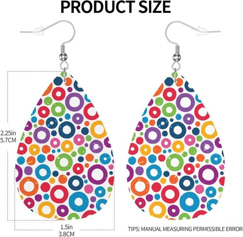 أقراط للنساء، أقراط جلدية متدلية خفيفة الوزن على شكل دمعة مجوهرات للنساء والفتيات in Kuwait